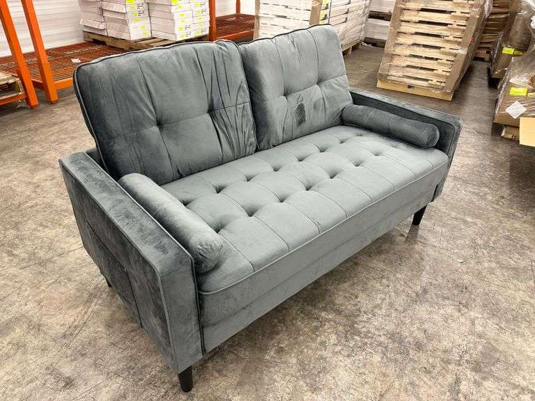 Gray Modern Style Loveseat