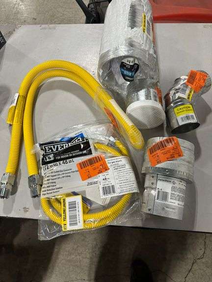 Assorted Duct Hardware+ Gas Supply Line - Lambrecht Auction, Inc.