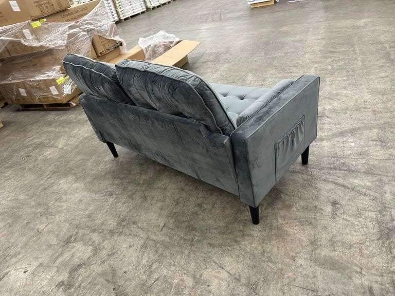 Gray Modern Style Loveseat