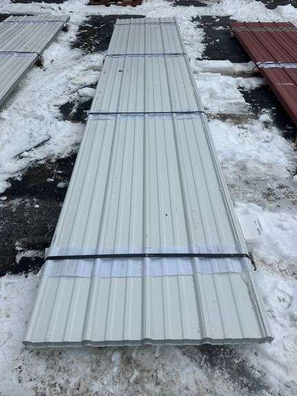 White Corrugated Metal Panel 3'x16'