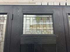 Exterior Fiberglass Deco Door With 2 Side Lites 63 1/2"x81 1/2" RH