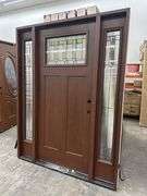 Exterior Fiberglass Deco Door With 2 Side Lites 63 1/2"x81 1/2" LH