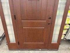 Exterior Fiberglass Deco Door With 2 Side Lites 63 1/2"x81 1/2" RH