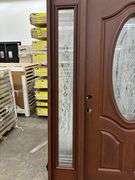 Exterior Fiberglass Deco Door With 2 Side Lites 63 1/2"x81 1/2" RH