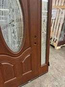 Exterior Fiberglass Deco Door With 2 Side Lites 63 1/2"x81 1/2" RH