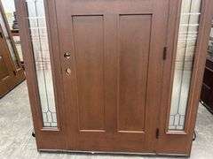 Exterior Fiberglass Deco Door With 2 Side Lites 63 1/2"x81 1/2" LH