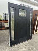 Exterior Fiberglass Deco Door With 2 Side Lites 63 1/2"x81 1/2" RH