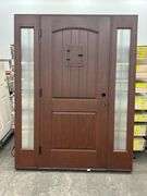 Exterior Fiberglass Deco Door With 2 Side Lites 63 1/2"x81 1/2" RH