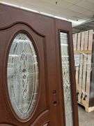 Exterior Fiberglass Deco Door With 2 Side Lites 63 1/2"x81 1/2" RH