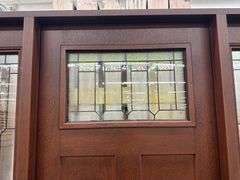 Exterior Fiberglass Deco Door With 2 Side Lites 63 1/2"x81 1/2" LH