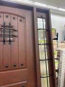 Exterior Fiberglass Deco Door With 2 Side Lites 63 1/2"x81 1/2" RH