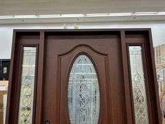 Exterior Fiberglass Deco Door With 2 Side Lites 63 1/2"x81 1/2" RH