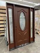 Exterior Fiberglass Deco Door With 2 Side Lites 63 1/2"x81 1/2" RH