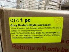 Gray Modern Style Loveseat