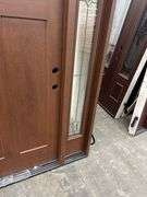Exterior Fiberglass Deco Door With 2 Side Lites 63 1/2"x81 1/2" LH