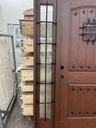 Exterior Fiberglass Deco Door With 2 Side Lites 63 1/2"x81 1/2" RH