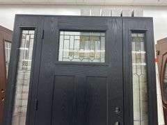 Exterior Fiberglass Deco Door With 2 Side Lites 63 1/2"x81 1/2" RH