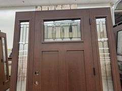 Exterior Fiberglass Deco Door With 2 Side Lites 63 1/2"x81 1/2" LH