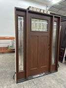 Exterior Fiberglass Deco Door With 2 Side Lites 63 1/2"x81 1/2" LH
