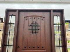 Exterior Fiberglass Deco Door With 2 Side Lites 63 1/2"x81 1/2" RH