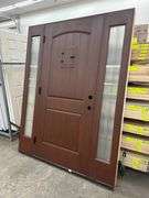 Exterior Fiberglass Deco Door With 2 Side Lites 63 1/2"x81 1/2" RH