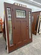 Exterior Fiberglass Deco Door With 2 Side Lites 63 1/2"x81 1/2" LH