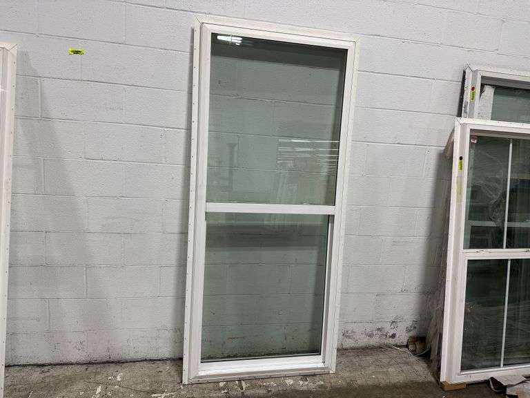 White Vinyl Vertical Slider Window 33 3/4