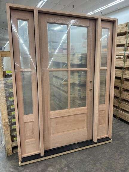 Exterior 4-Lite Mahogany Door 1-3-1 LH