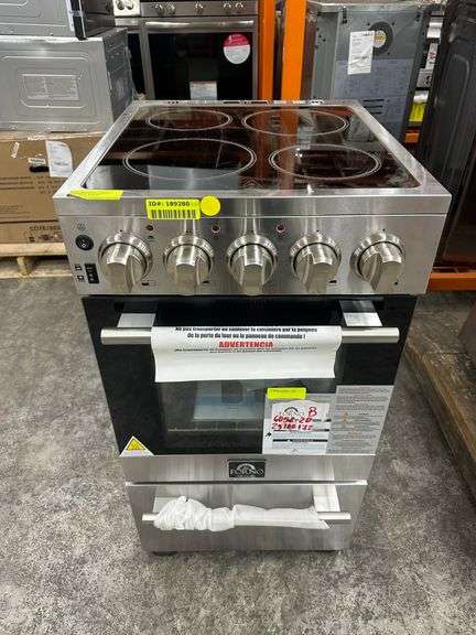 Forno 20-Inch Pallerano Electric Range with 4 Burners in Stainless Steel