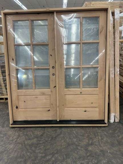 Exterior 6-Lite French Knotty Alder Door LH