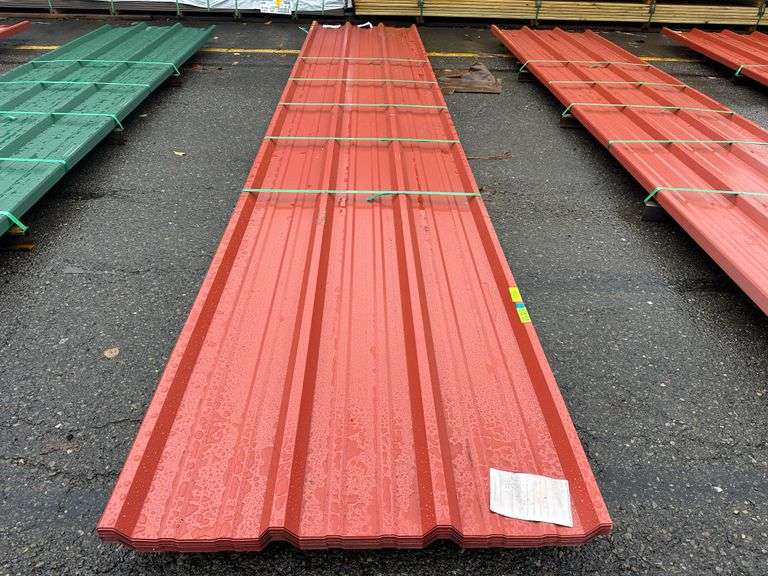 Red Corrugated Metal R-Panel 3'x16'