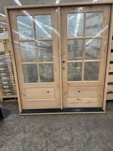 Exterior 6-Lite French Knotty Alder Door RH