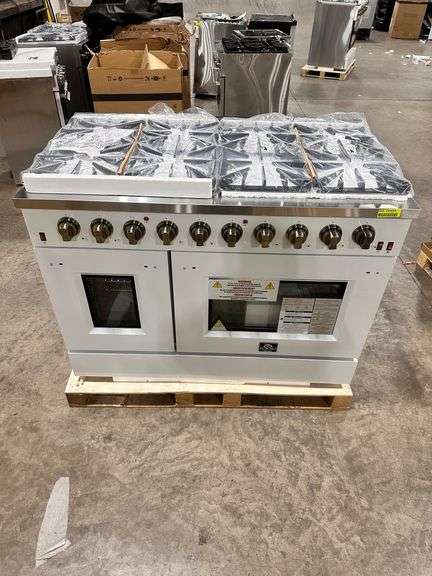 Forno Milano 48" Dual Fuel Range FFSG96244-48WHT