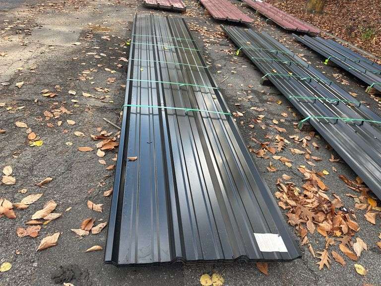 Black Corrugated Metal R-Panel 3'x16'