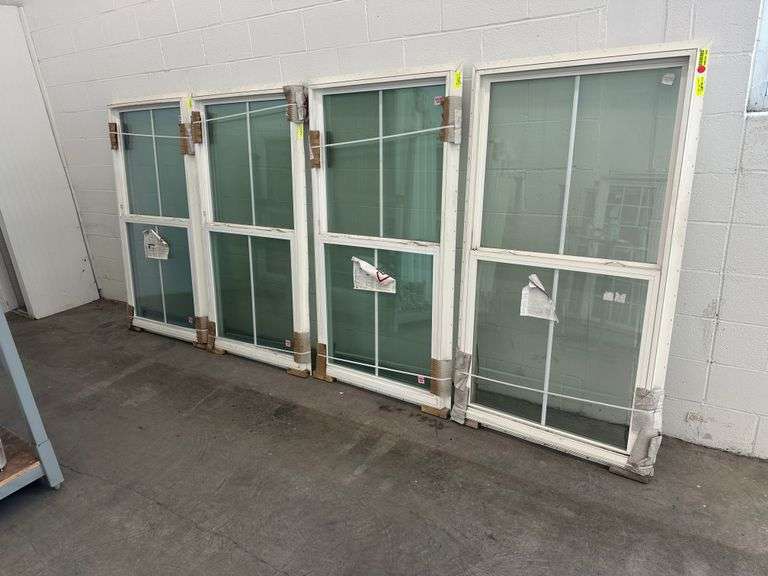 4 White Vinyl 2 Lite Single Hung Window 33 3/4