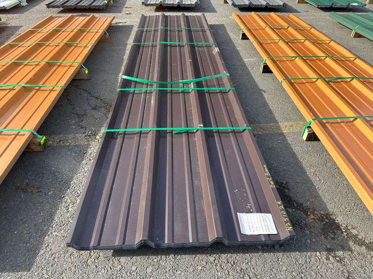 Dark Brown Corrugated Metal R-Panel 3'x12'