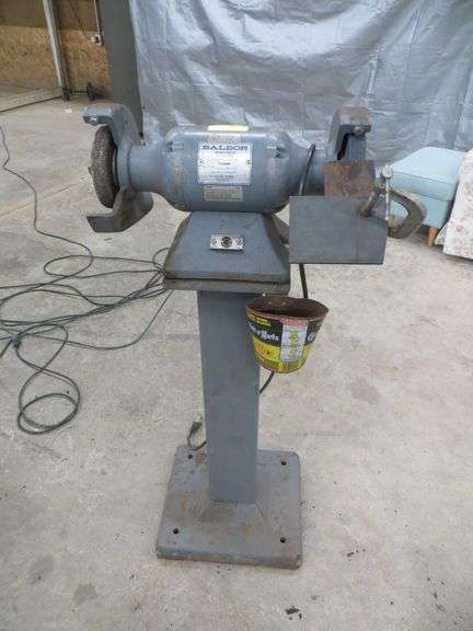 Baldor 7" Grinder on Iron Pedestal