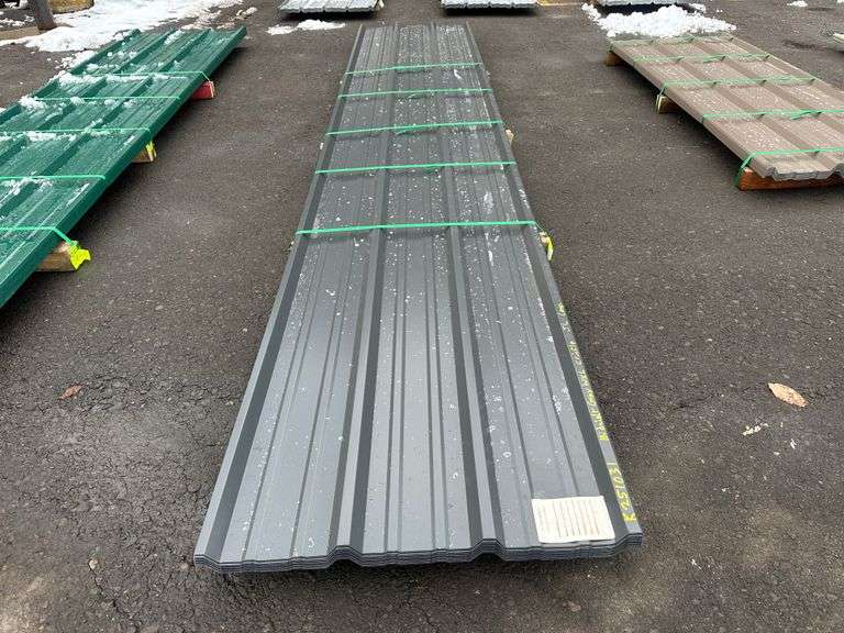 Midnight Gray Corrugated Metal R-Panel 3'x16'