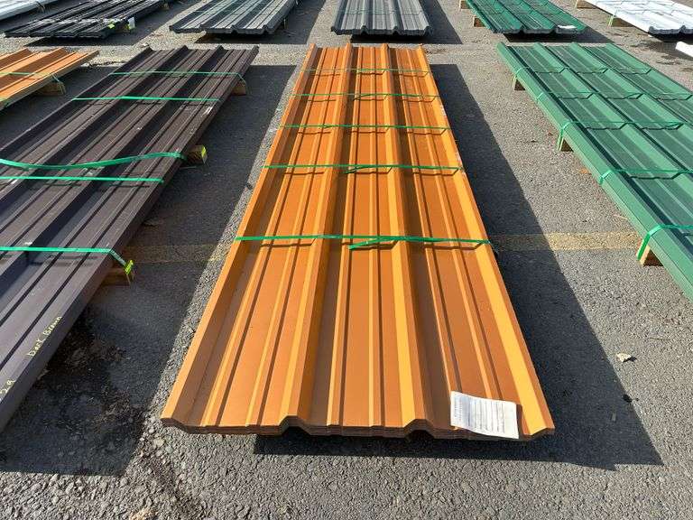 Copper Corrugated Metal R-Panel 3'x12' - Lambrecht Auction, Inc.