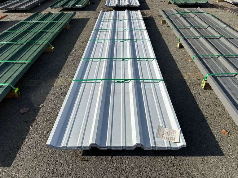 Brilliant White Corrugated Metal R-Panel 3'x12'