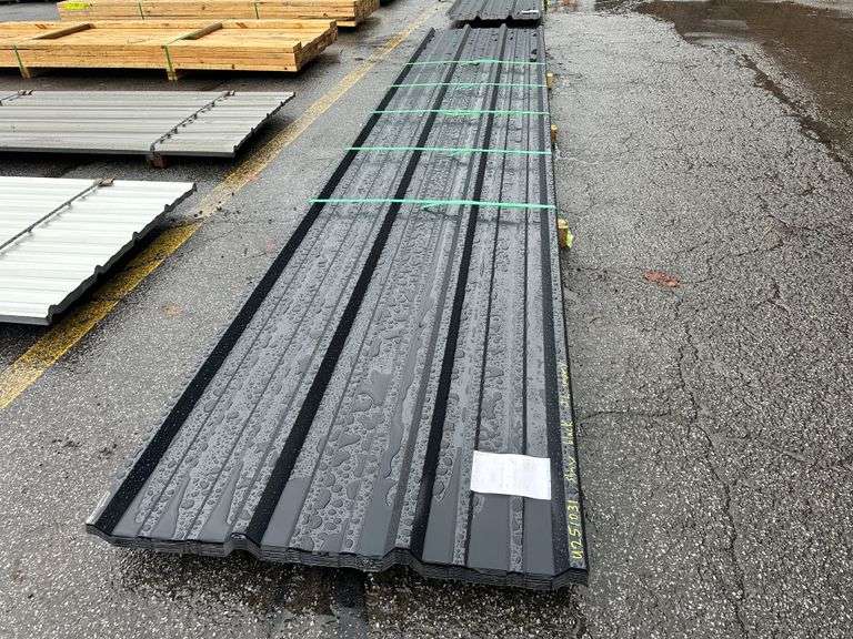 Black Corrugated Metal R-Panel 3'x16'