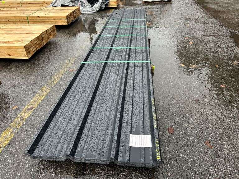 Black Corrugated Metal R-Panel 3'x16'