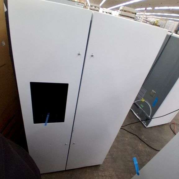 Forno White Side-by-Side Refrigerator with Black Display Panel