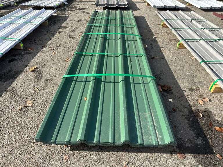 Green Corrugated Metal R-Panel 3'x12'