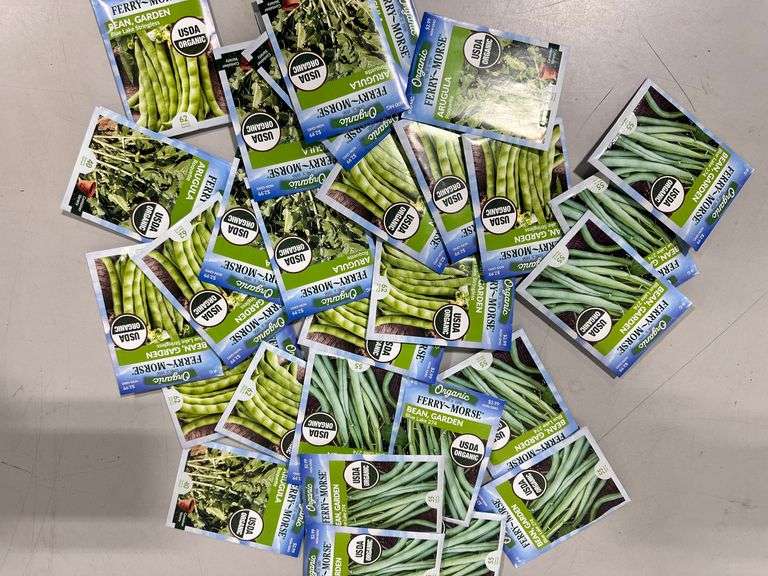 10 Organic Ferry Morse Blue Lake Stringless Garden Bean Packets & 10 ...