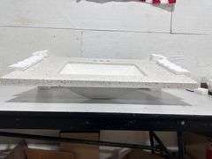 Home Decorators Collection 37" W x 22" D Engineered Solid Surface White Rectangular Single Sink