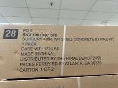 Sunbury White LP Gas Fire Pit