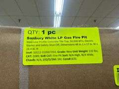 Sunbury White LP Gas Fire Pit