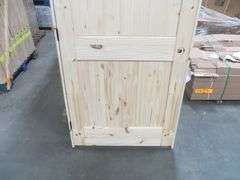Interior Knotty Pine Door 36"x80" RH 2 PNL (Unassembled)
