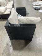 7 Piece Wicker Outdoor Patio Furniture Set - Coffee & Beige